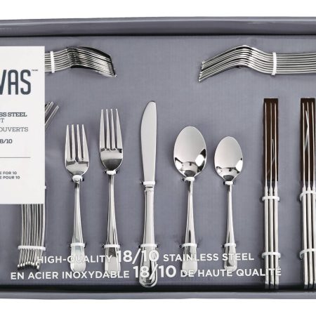 CANVAS Madison 50pc Stainless Steel Flatware Set, Serves 10