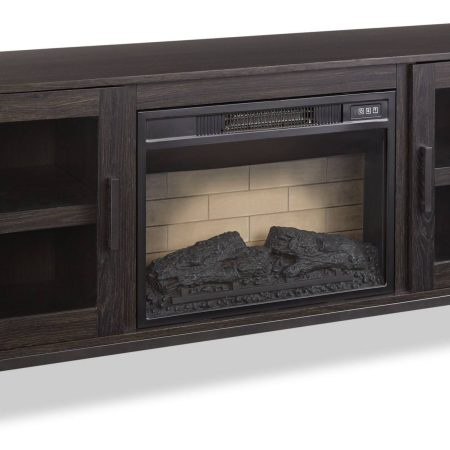 CANVAS Canmore Media Console Electric Fireplace TV Stand with Fireplace, 54-in, 1400W, Brown