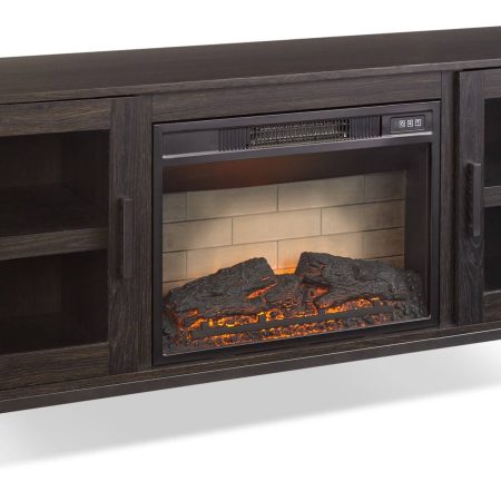 CANVAS Canmore Media Console Electric Fireplace TV Stand with Fireplace, 54-in, 1400W, Brown