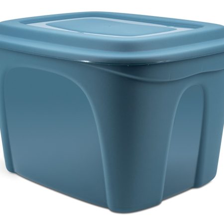 Type A Stackable Storage Box with Lid, 72-L, Blue