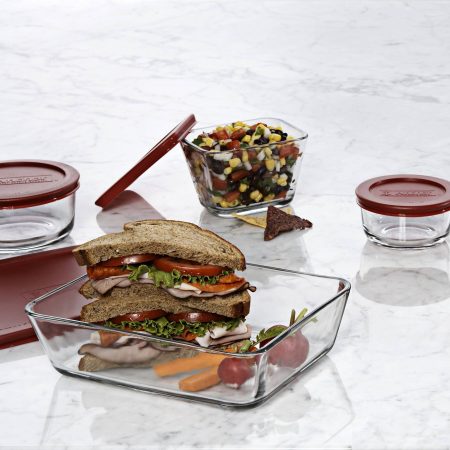 Anchor Hocking Glass Storage Set, Assorted Sizes, 8-pc