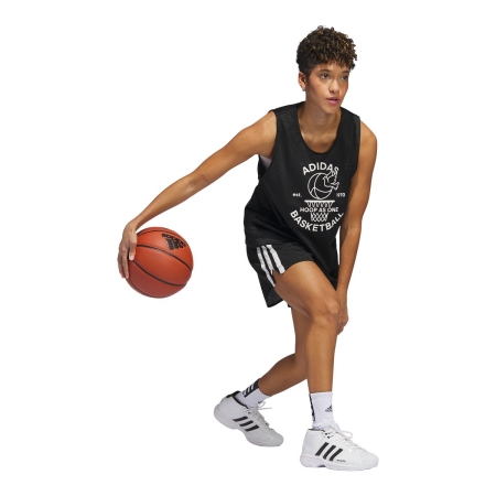 adidas Women's Basketball Select 3-Stripe Shorts