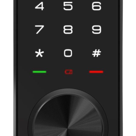 Alfred DB1 Electronic Smart Touch-Screen Keypad Deadbolt Door Lock, Black