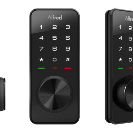 Alfred DB1 Electronic Smart Touch-Screen Keypad Deadbolt Door Lock, Black