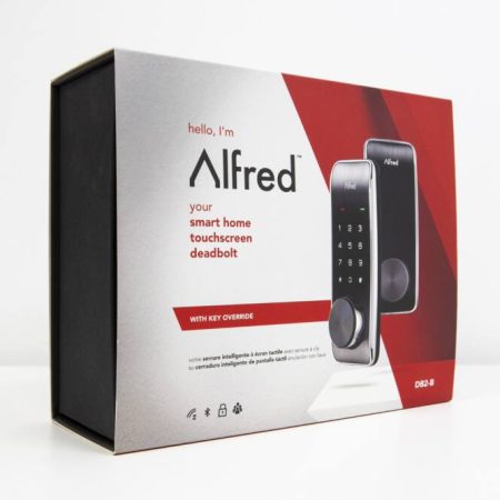 Alfred DB2-B Electronic Smart Touch-Screen Keypad Deadbolt Door Lock, Black