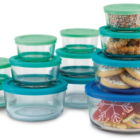 Anchor Hocking Glass Food Storage Set, Assorted Sizes, 24-pc