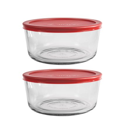 Anchor Hocking Glass Storage Container Set, 2-pc x 7-Cup