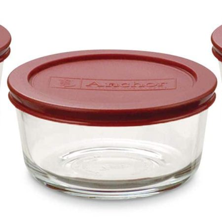 Anchor Hocking Glass Storage Container Set, 2-Cup, 6-pc