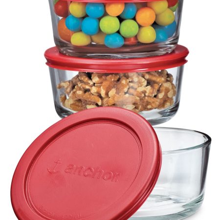 Anchor Hocking Glass Storage Container Set, 2-Cup, 6-pc