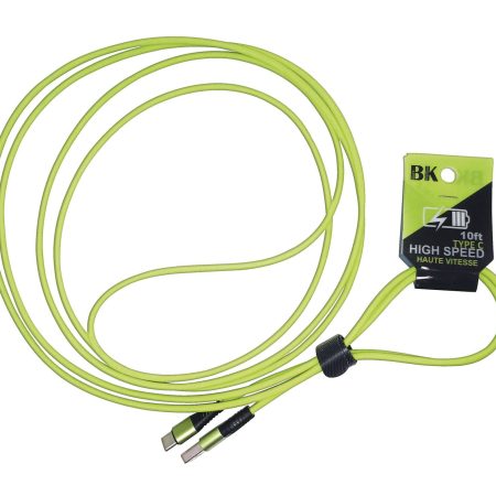 BK Type-C USB Charger & Sync Cable, 10-ft