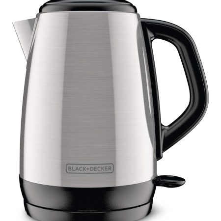 Black & Decker Cordless Electric Kettle w/ Auto Shut Off, Stainless Steel, 1.7L