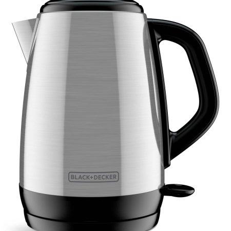 Black & Decker Cordless Electric Kettle w/ Auto Shut Off, Stainless Steel, 1.7L