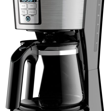 Black & Decker Programmable Coffee Maker w/ Glass Carafe, Stainless Steel, 12 Cups