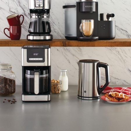 Black & Decker Programmable Coffee Maker w/ Glass Carafe, Stainless Steel, 12 Cups