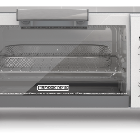 Black & Decker Air Fryer Toaster Oven w/ 5 Functions, Stainless Steel, 4-Slices