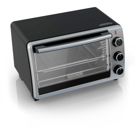 Black & Decker Toaster Oven w/ 4 Functions, Stainless Steel, 6-Slices