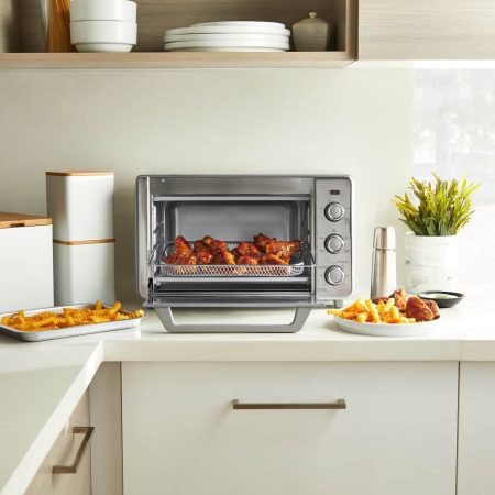 Black & Decker Crisp 'N bake 6-Slice Air Fryer Toaster Oven, Stainless Steel, 5 Cooking Functions