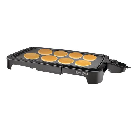 Black & Decker Family Sized Electric Griddle, Black, 20-in x 11-in