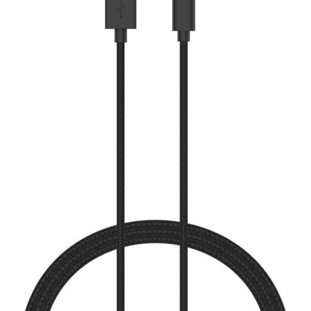 Bluehive Braided USB to Type C Charger & Sync Cable, for Apple and Android Devices, Black, 10-ft