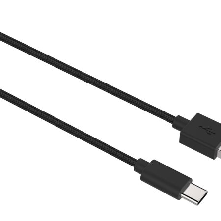 Bluehive Braided USB to Type C Charger & Sync Cable, for Apple and Android Devices, Black, 10-ft