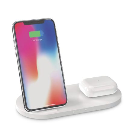 Bluehive 10W Fabric Wireless Charging Stand & Pad, Compatible with Most Qi-Enabled Devices