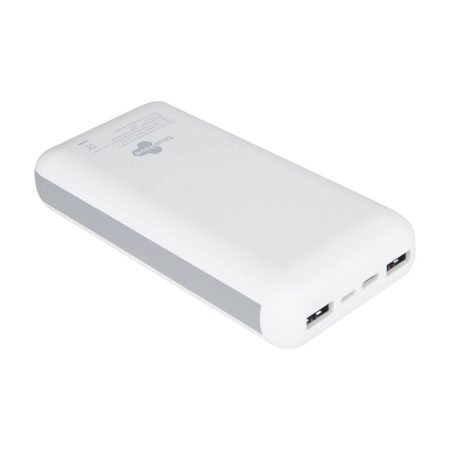 Bluehive 3-Port 16,000 mAh Portable Power Bank with Digital Screen, Compatible with iPods, iPhones and Most Mobile Devices, White