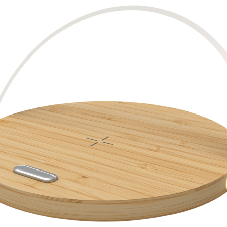 Bluehive 10W Bamboo Wireless Charging Pad with Arch LED Light