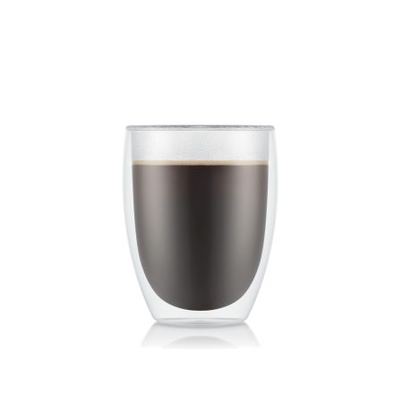 Bodum Double Wall Clear Glass Mugs, 350-mL, 2-pk