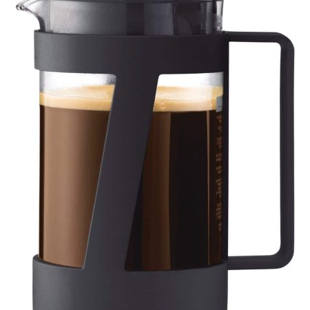 Bodum Crema 8-Cup Glass & Plastic French Press Coffee Maker, Black