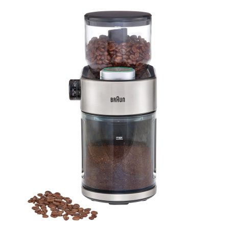 Braun Burr Coffee Grinder w/ 15 Setting Options, Stainless Steel, 12 Cups