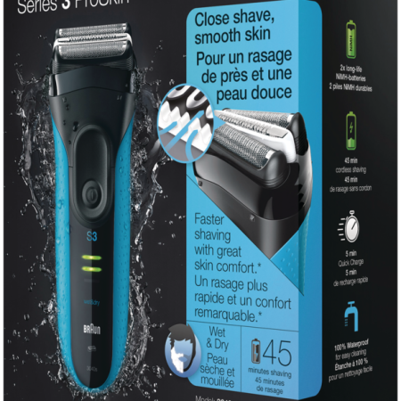 Braun Series 3: 3040s Wet & Dry Electric Razor/Foil Shaver with Precision Trimmer, 4-pc