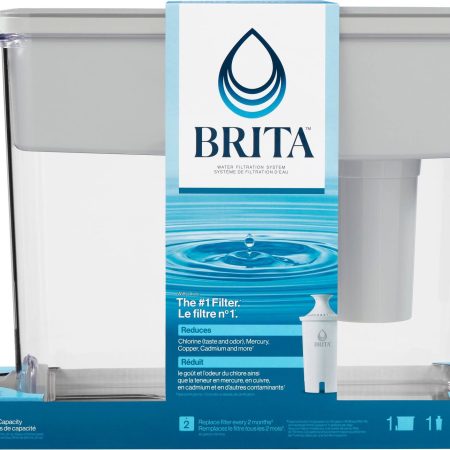 Brita® UltraMax Water Filter Pitcher/Dispenser with Standard Replacement Filter, BPA Free, 27 Cup, Grey