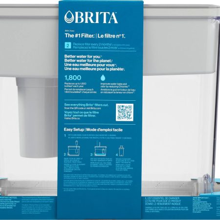 Brita® UltraMax Water Filter Pitcher/Dispenser with Standard Replacement Filter, BPA Free, 27 Cup, Grey