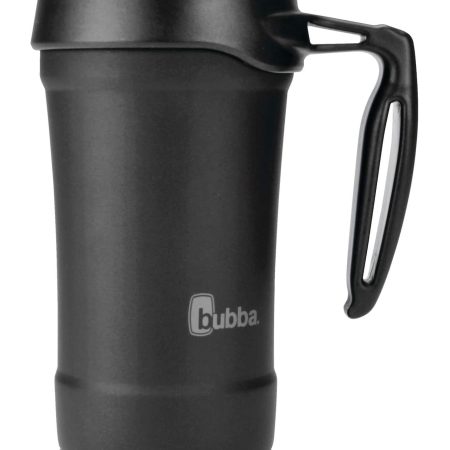 bubba Hero Stainless Steel Mug with Handle, Insulated, Rubberized Licorice, 18 oz (532 ml)