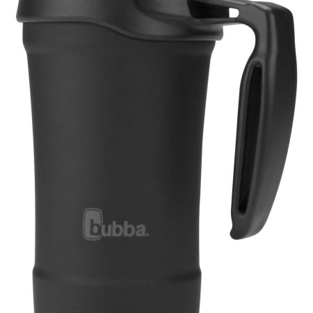 bubba Hero Stainless Steel Mug with Handle, Insulated, Rubberized Licorice, 18 oz (532 ml)