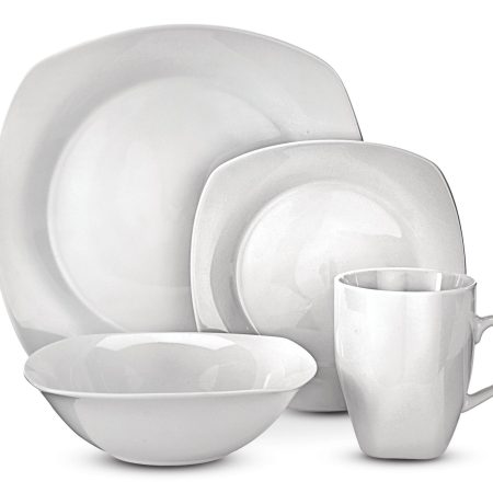 CANVAS Mercer 34pc Porcelain Dinnerware Set, Serves 8, White