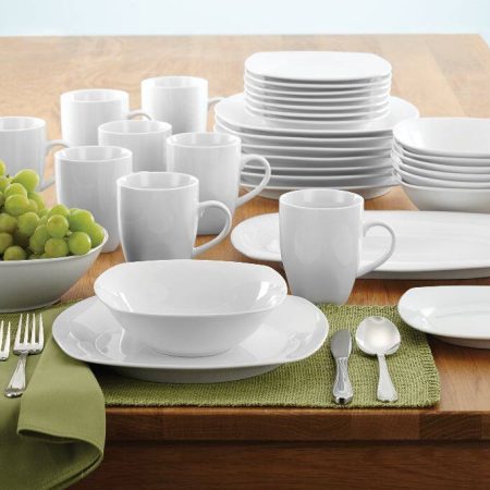 CANVAS Mercer 34pc Porcelain Dinnerware Set, Serves 8, White