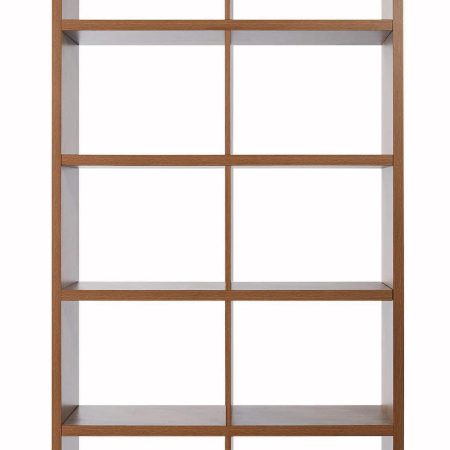 CANVAS Knowlan Modular Adjustable 5-Tier Bookshelf, 38.25 x 14.5 x 74.25-in, Walnut