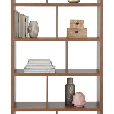 CANVAS Knowlan Modular Adjustable 5-Tier Bookshelf, 38.25 x 14.5 x 74.25-in, Walnut