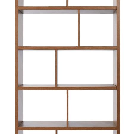 CANVAS Knowlan Modular Adjustable 5-Tier Bookshelf, 38.25 x 14.5 x 74.25-in, Walnut