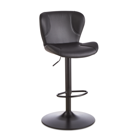 CANVAS Burnaby Gas-Lift Bar Stool, Black