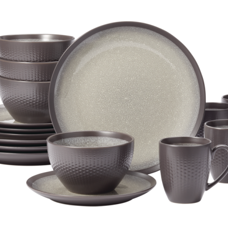 CANVAS Colborne Reactive Glaze Dinnerware Set, 16-pc