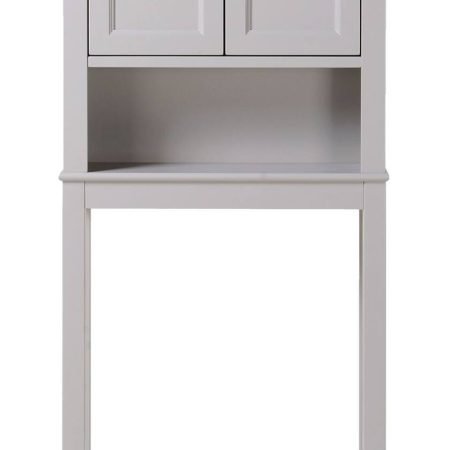 CANVAS Elena 2-Door Over-The-Toilet Spacesaver Bathroom Storage Shelf/Cabinet, Grey