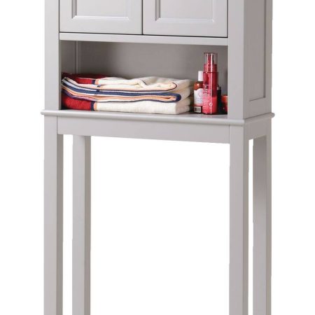 CANVAS Elena 2-Door Over-The-Toilet Spacesaver Bathroom Storage Shelf/Cabinet, Grey