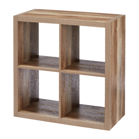 CANVAS Fraser 4-Cube Storage Organizer, Bookcase/Bookshelf, Light Oak Finish