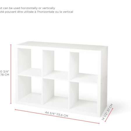 CANVAS Invermere 6-Cube Storage Organizer, Bookcase/Bookshelf, White