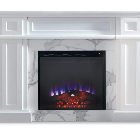 CANVAS Marseille Mantle Fireplace, 54-in, 1500W, Includes Remote Control, White