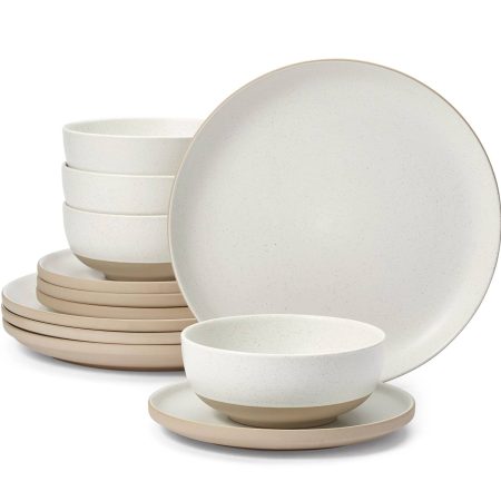 CANVAS Maywood Speckled Two-Toned Dinnerware Set, 12-pc