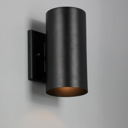 NOMA Cylinder Outdoor Wall Light, Matte Black