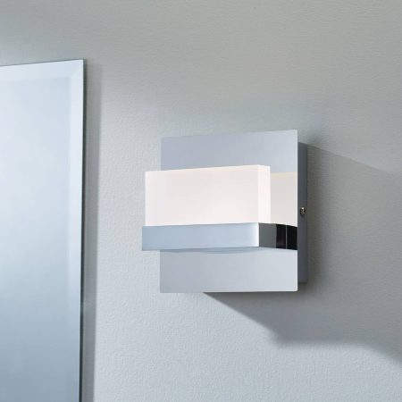 CANVAS Shaw LED Sconce with Frosted Acrylic Shade, Chrome